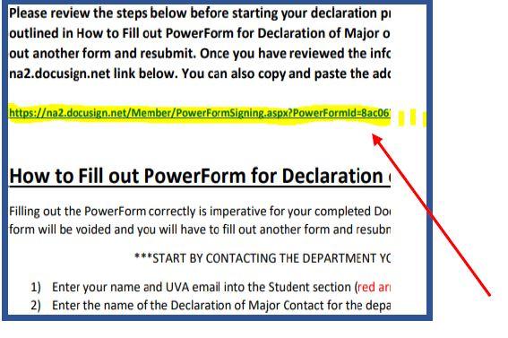 PowerForm Envelope Example